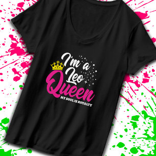 Leo Birthday Queen Astrology Zodiac July August T-Shirt