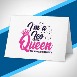 Leo Birthday Queen Astrology Zodiac Sign Soul Card