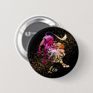 Leo  - Birthday Sign 6 Cm Round Badge