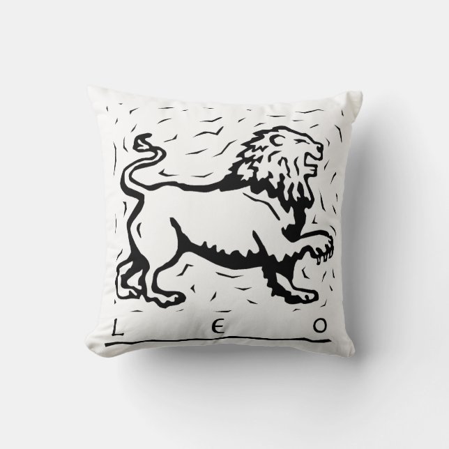 Leo Birthday Year Astrological Zodiac Sign Pillow (Front)