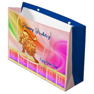 Leo - Birthday Zodiac  Large Gift Bag