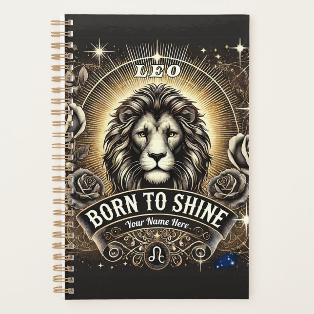 Leo “Born to Shine” Planner (Front)