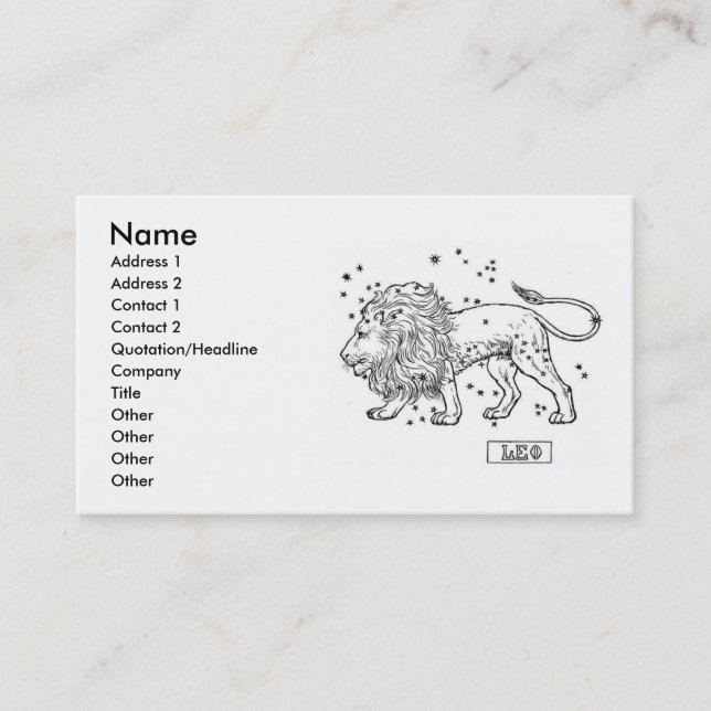 Leo Business Card (Front)