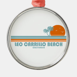 Leo Carrillo Beach California Sun Palm Trees Metal Tree Decoration