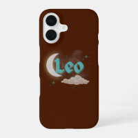 Leo Celestial Moon Cloud Stars Astrology Art