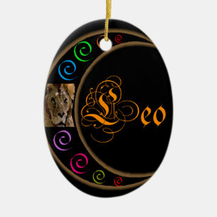 Leo Ceramic Tree Decoration