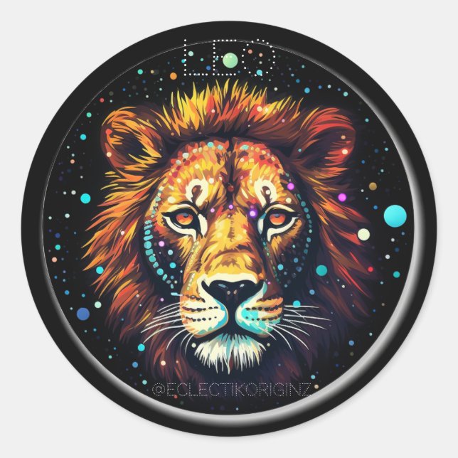 Leo Classic Round Sticker (Front)