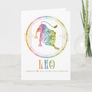 Leo Compatibility Birthday Greeting Card