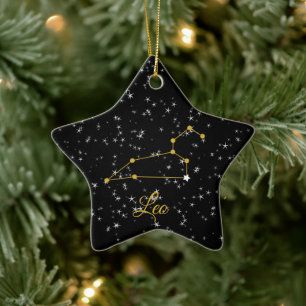 Leo Constellation Ceramic Tree Decoration