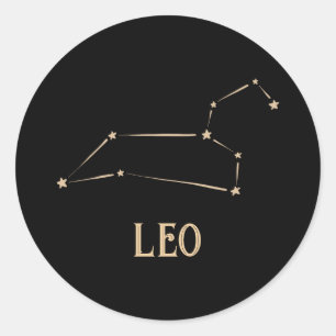 Leo Constellation Classic Round Sticker