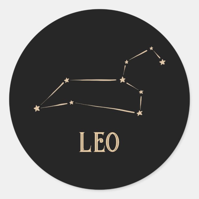 Leo Constellation Classic Round Sticker (Front)
