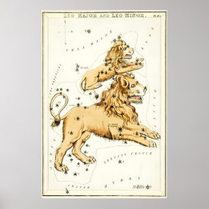 Leo Constellation Fine Art Print Antique