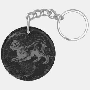 Leo Constellation Hevelius 1690 July23 - August 22 Key Ring