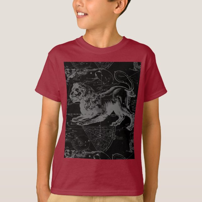 Leo Constellation Hevelius 1690 July23 - August 22 T-Shirt (Front)
