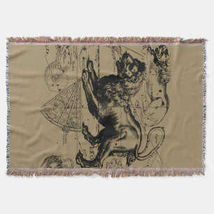 Leo Constellation Hevelius 1690 July 23  August 22 Throw Blanket
