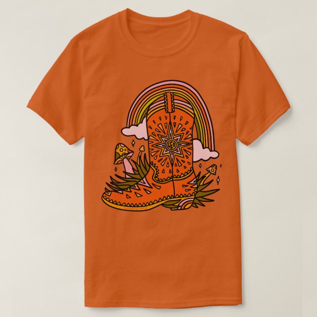 Leo Cowboy Boot T-Shirt (Design Front)