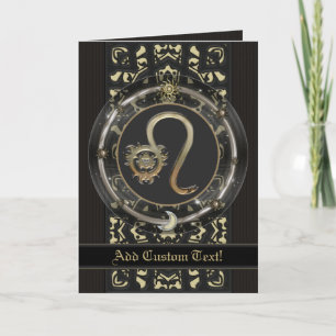 Leo Custom Zodiac Sign Card