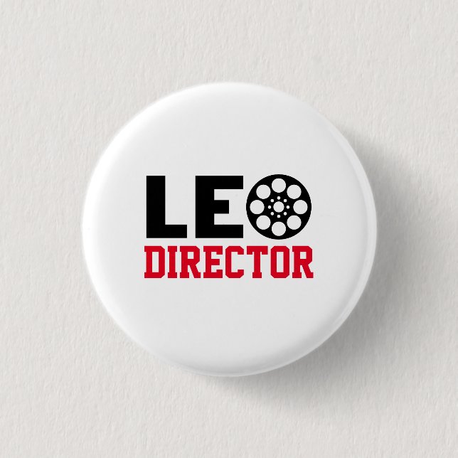 Leo Director 3 Cm Round Badge (Front)