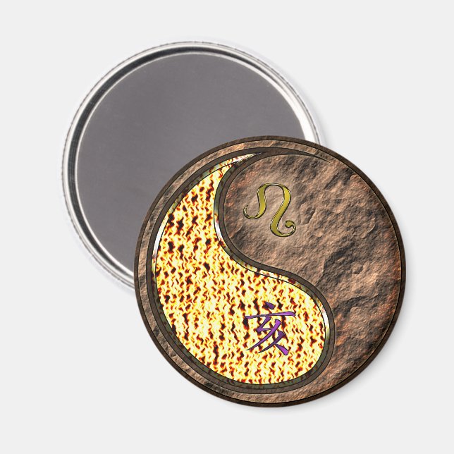 Leo & Earth Boar Magnet (Front/Back)