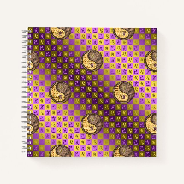 Leo & Earth Boar Spiral Notebook (Front)