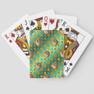 Leo & Earth Dog Playing Cards