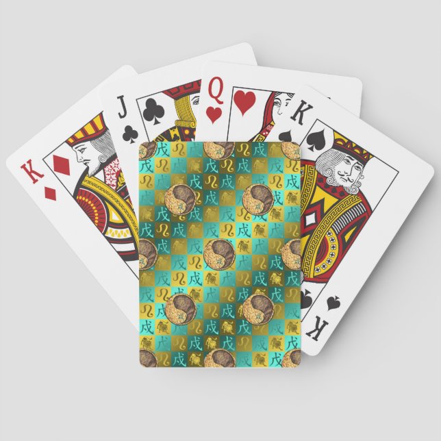 Leo & Earth Dog Playing Cards (Back)