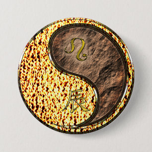 Leo & Earth Dragon 7.5 Cm Round Badge