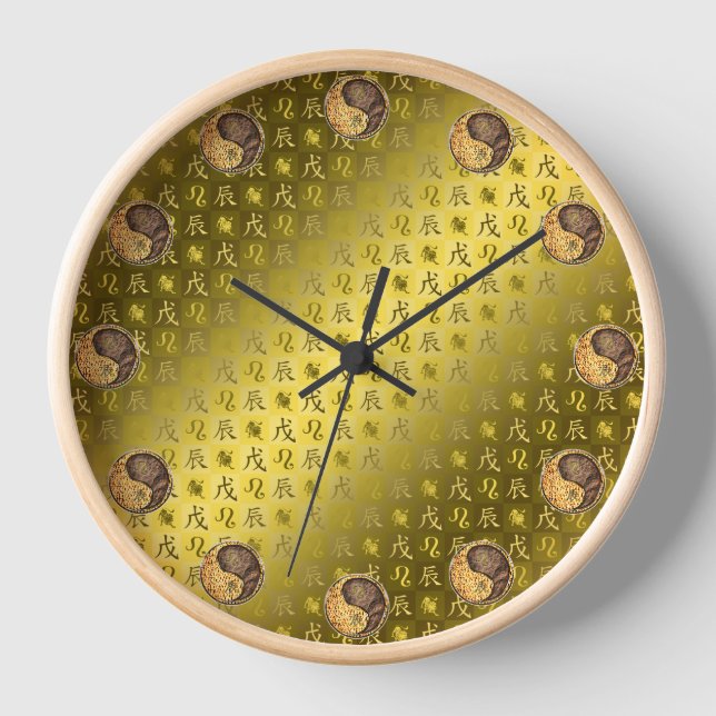 Leo & Earth Dragon Clock (Front)