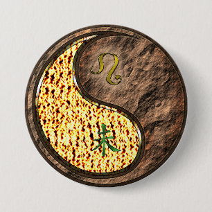Leo & Earth Goat 7.5 Cm Round Badge