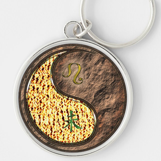 Leo & Earth Goat Key Ring (Front)