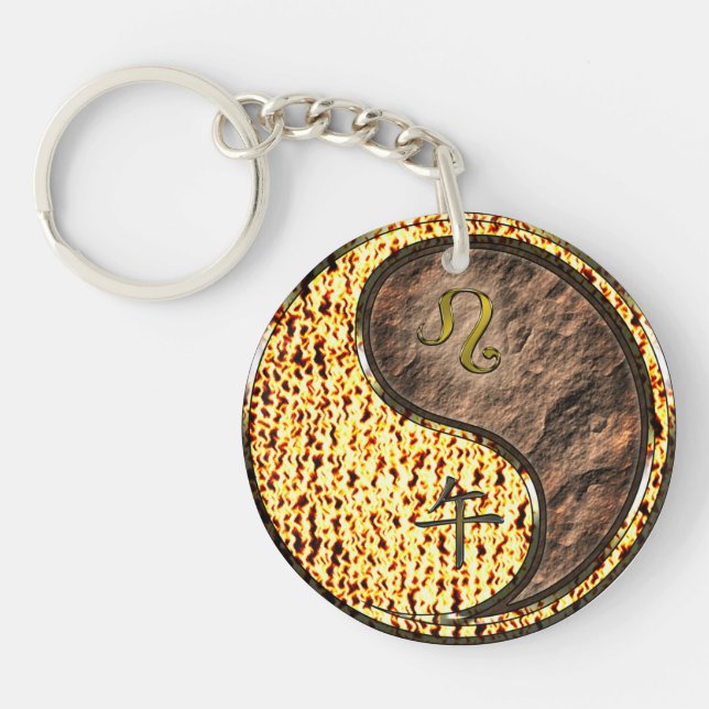 Leo & Earth Horse Key Ring (Front)