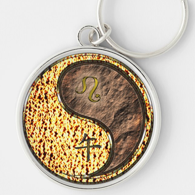 Leo & Earth Horse Key Ring (Front)