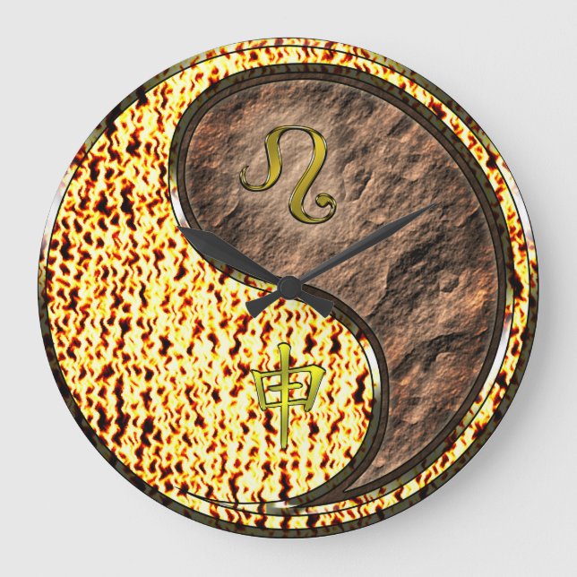 Leo & Earth Monkey Large Clock (Front)