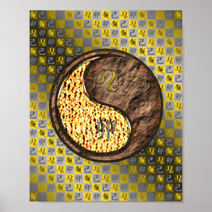 Leo & Earth Rabbit Poster