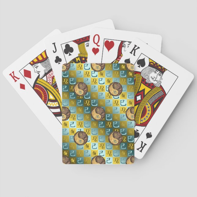 Leo & Earth Snake Playing Cards (Back)