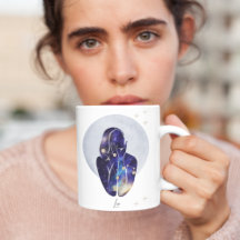 Leo Feminine Blue Zodiac Design