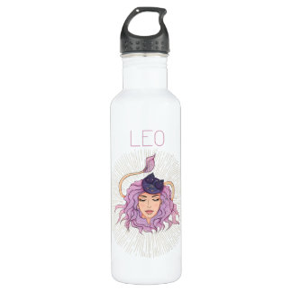 Leo Femme Zodiac Sign Water Bottle