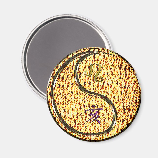 Leo & Fire Boar Magnet (Front/Back)