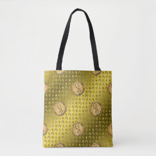 Leo & Fire Dragon Tote Bag