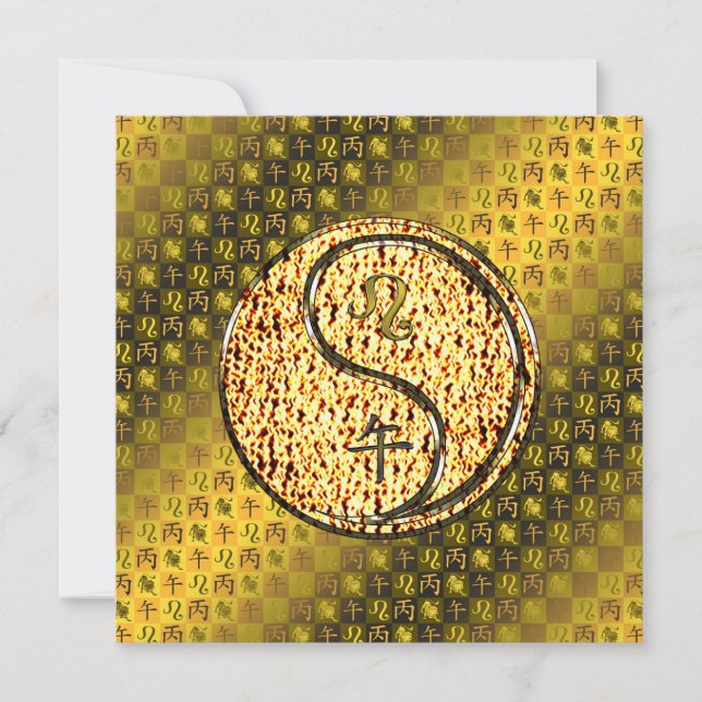 Leo & Fire Horse Card (Front)