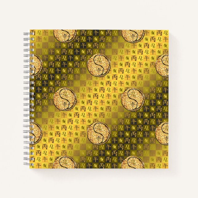 Leo & Fire Horse Notebook (Front)