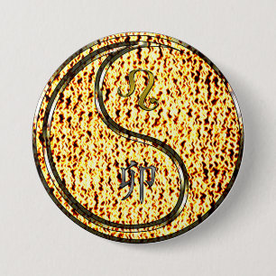 Leo & Fire Rabbit 7.5 Cm Round Badge