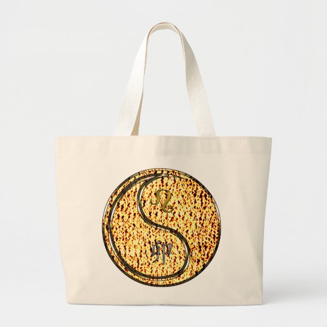 Leo & Fire Rabbit Large Tote Bag (Front)