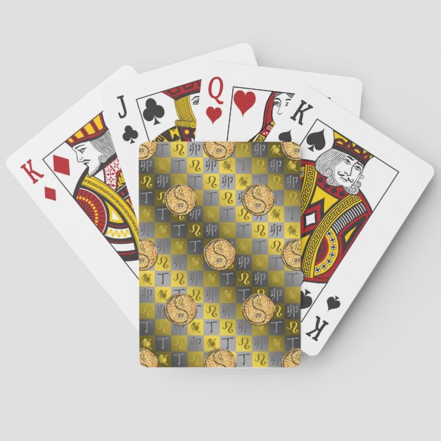 Leo & Fire Rabbit Playing Cards (Back)