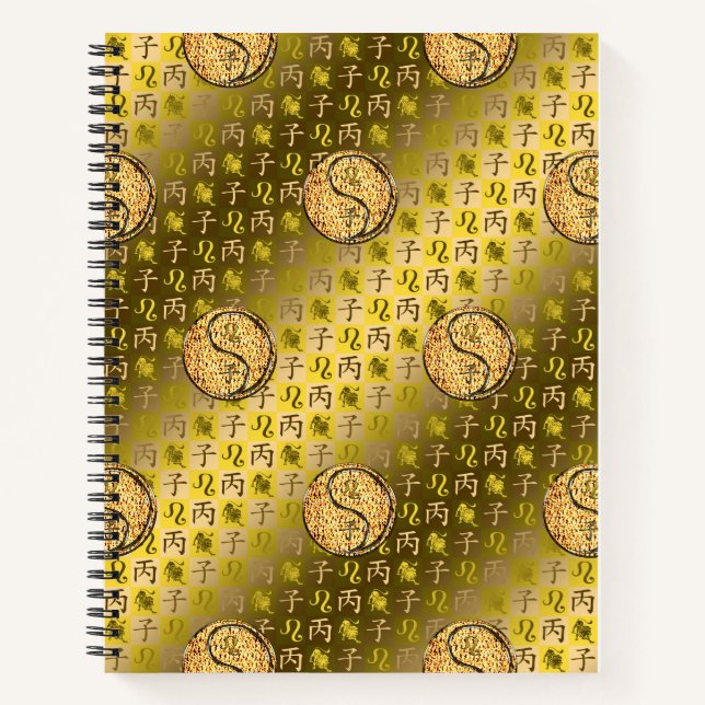 Leo & Fire Rat Spiral Notebook (Front)