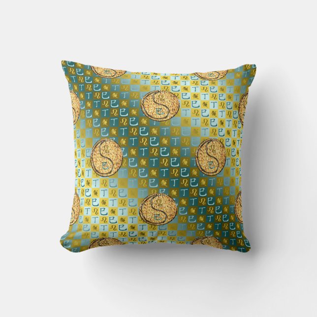 Leo & Fire Snake Cushion (Front)