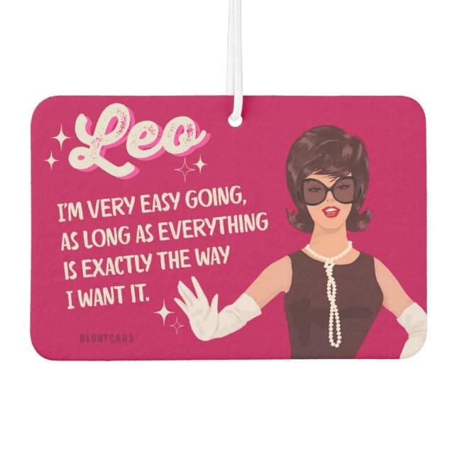 Leo funny Horoscope   Car Air Freshener (Front)