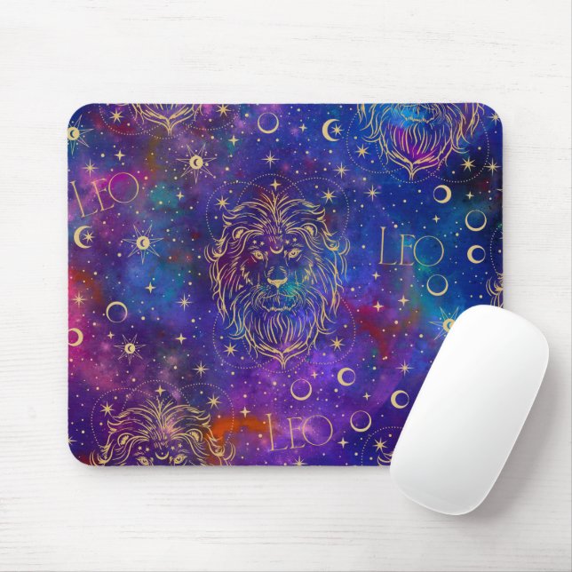 Leo Galaxy Mouse Mat (With Mouse)