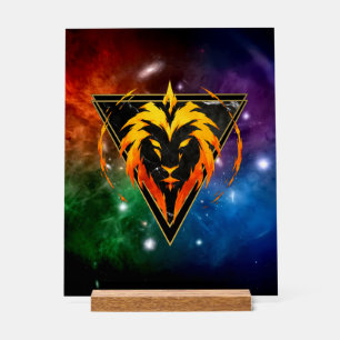 Leo Galaxy Zodiac Acrylic Sign