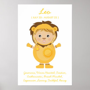 Leo - Girl Horoscope Poster